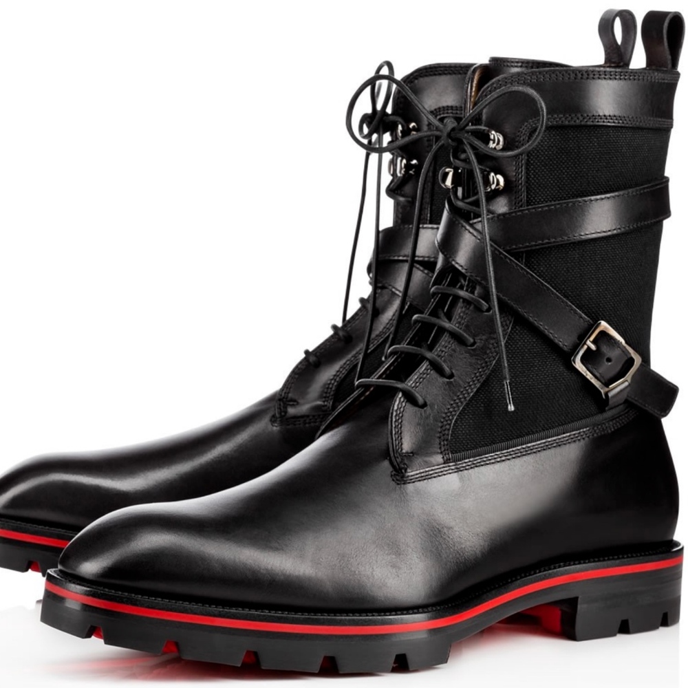 CHRISTIAN LOUBOUTIN Safacroc Black Boots 41.5